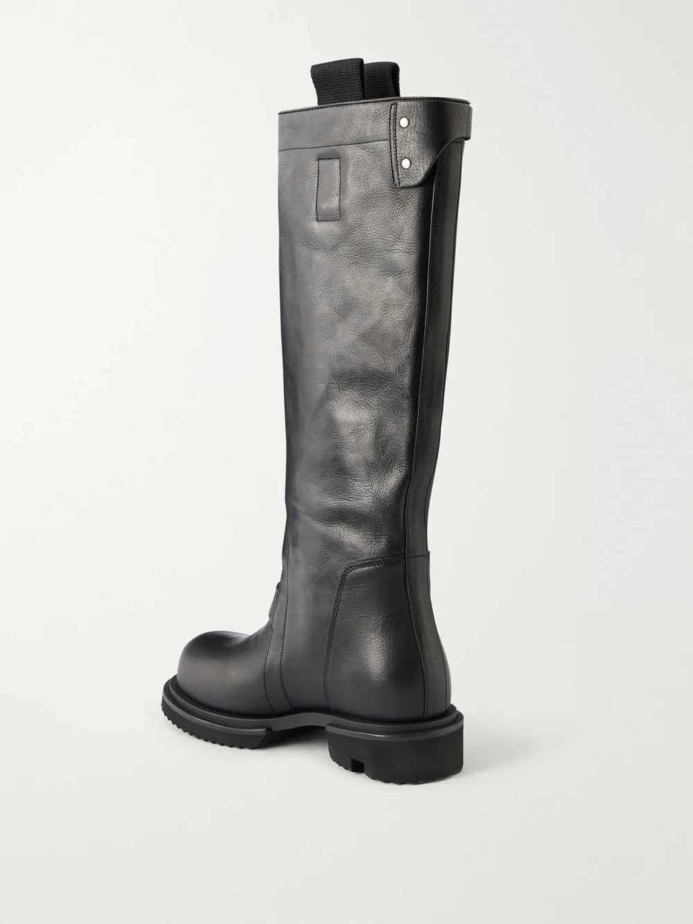 Back view of the Rick Owens Leather Knee Boots