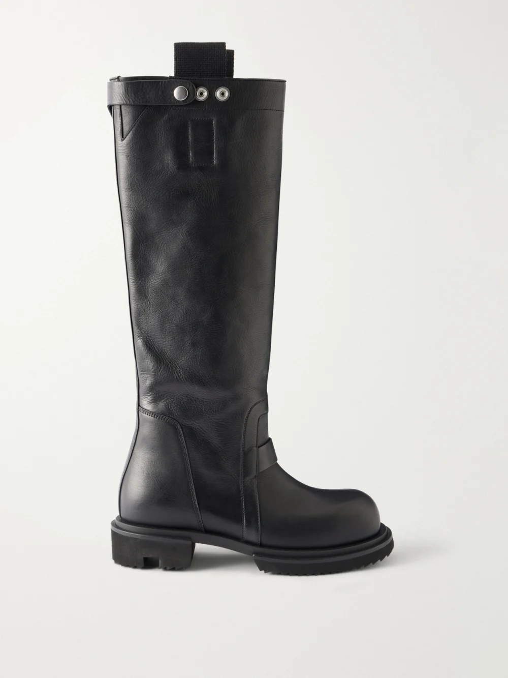 Rick Owens Leather Knee Boots in black