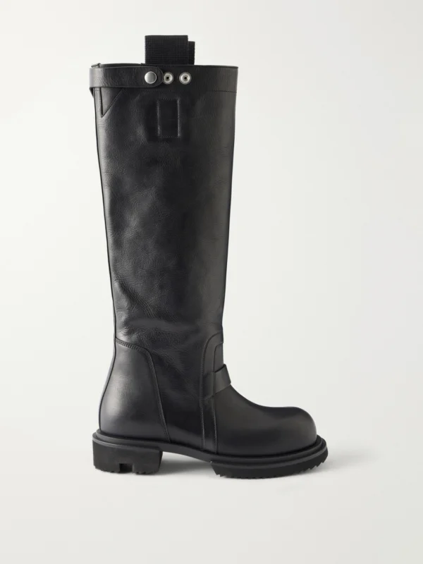Rick Owens Leather Knee Boots