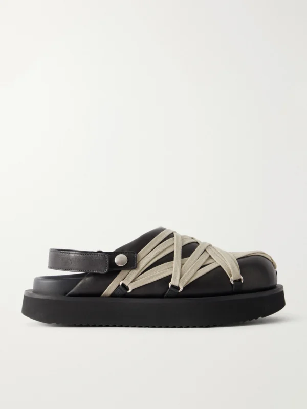 Rick Owens Megalace Platform Leather Mules