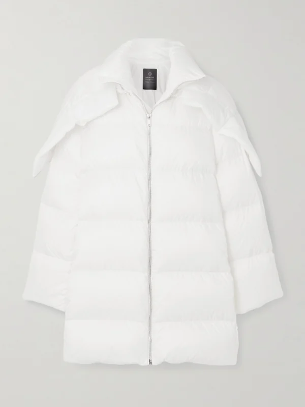 Rick Owens + Moncler Cyclopic Oversized Hooded Appliquéd Quilted Shell Down Jacket