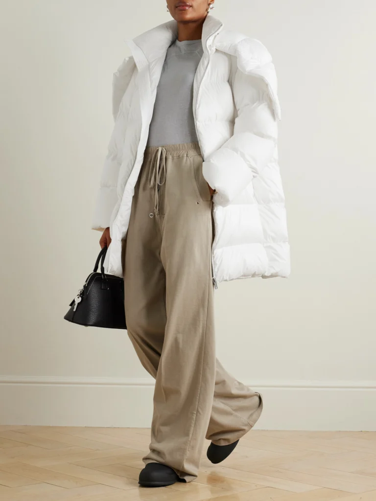 Rick Owens + Moncler Cyclopic Oversized Hooded Appliquéd Quilted Shell Down Jacket