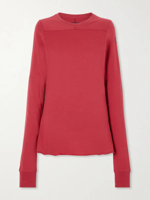 Rick Owens + Moncler Girder Appliquéd Cotton-jersey T-shirt