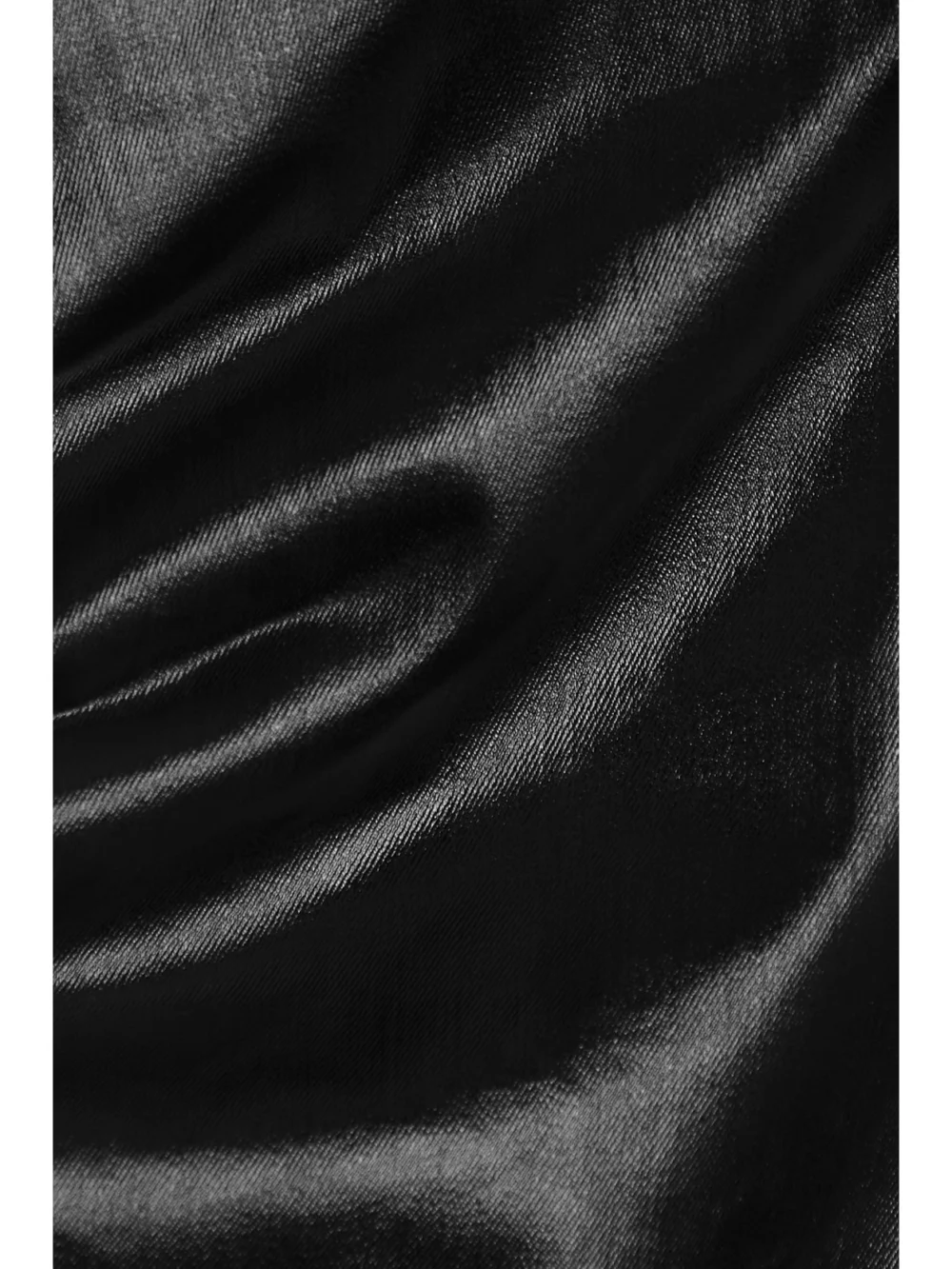 Close-up detail of the Rick Owens One-shoulder Coated Cotton-blend Maxi Dress