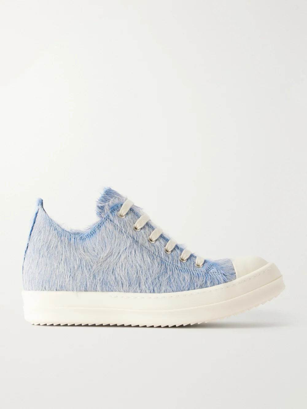 Rick Owens Ramones Calf-hair and Leather Sneakers in blue