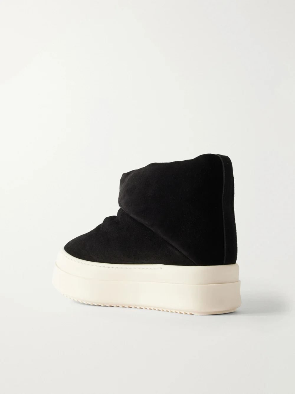 Back view of the Rick Owens Suede Platform Sneakers