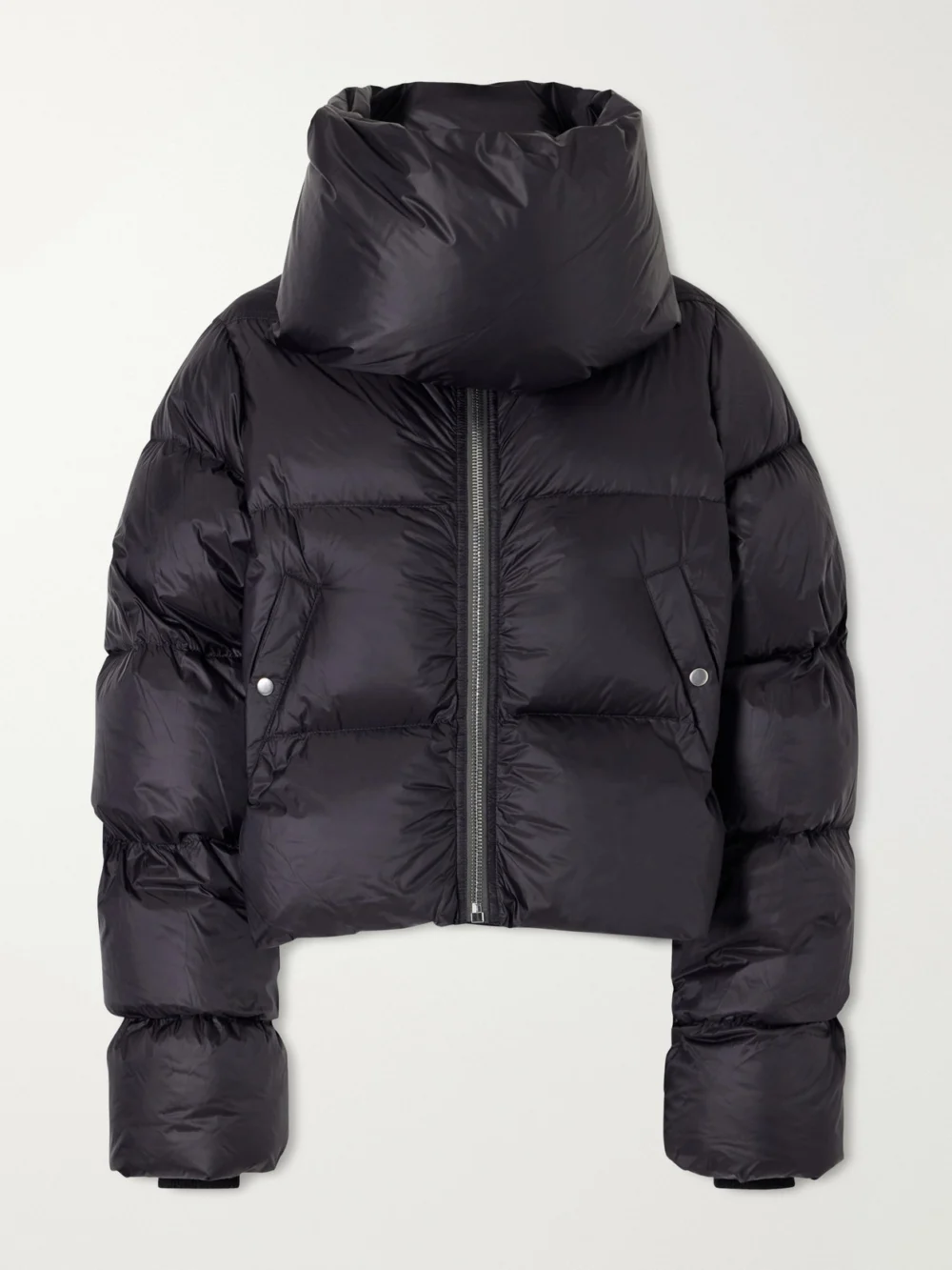 Rick Owens Tower Cropped Shell Jacket in black