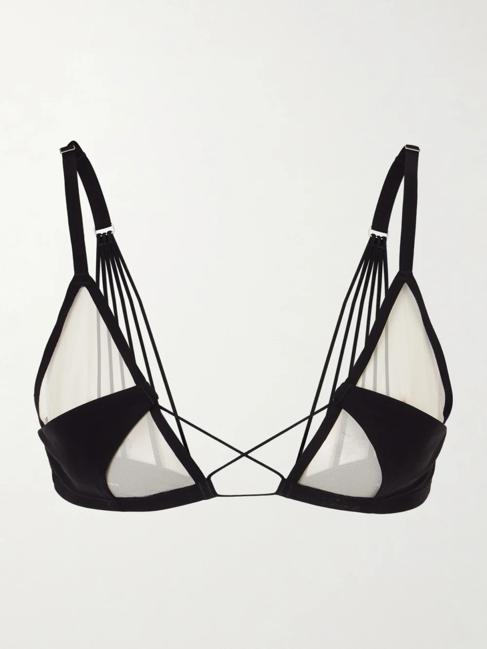 Rick Owens Tulle-trimmed Bra in multi