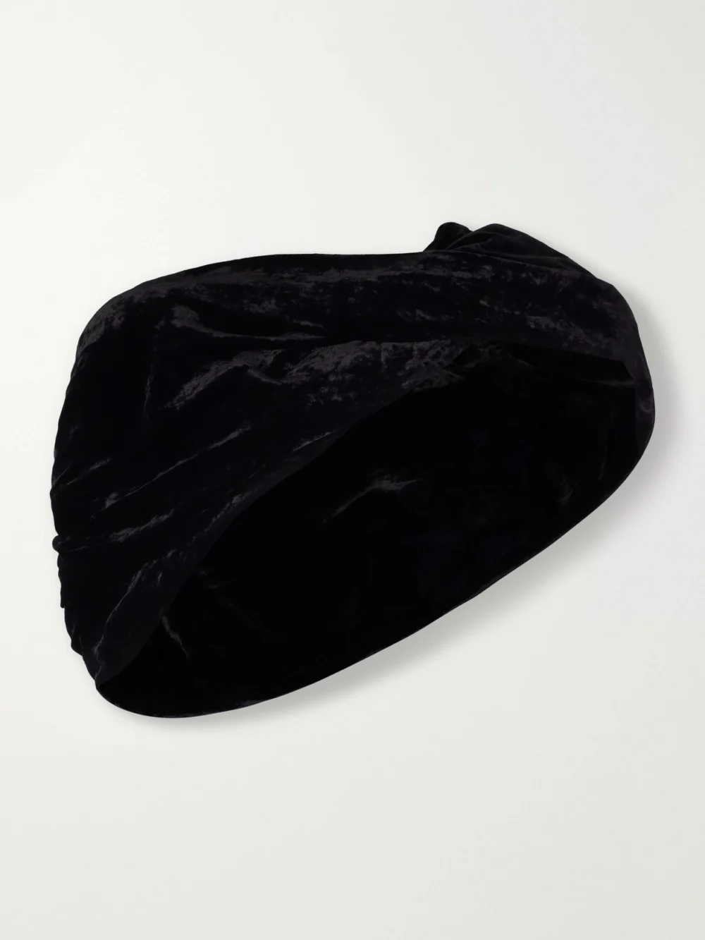 Rick Owens Twist Donut Cropped Crushed Velvet Cape in black