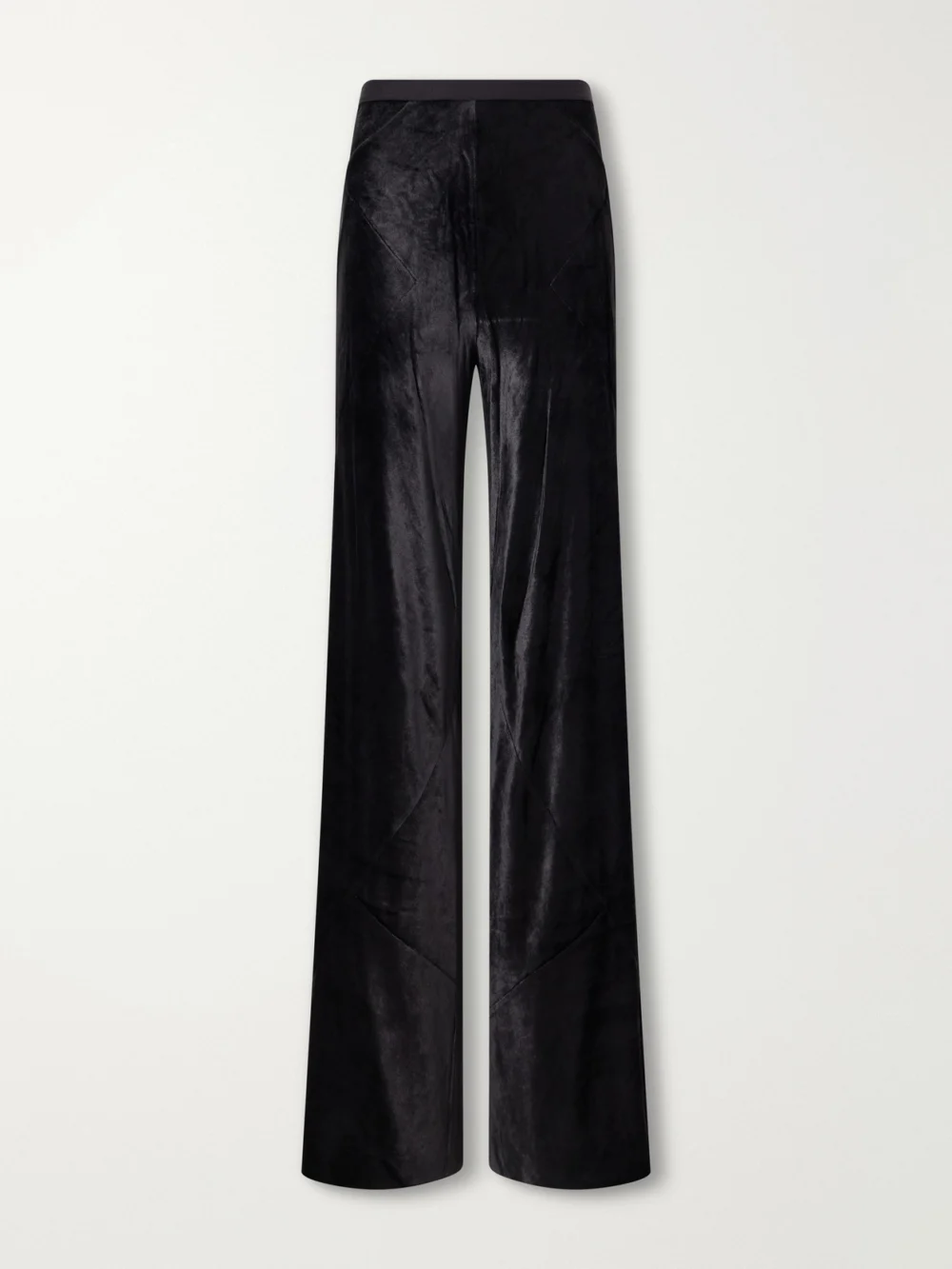 Rick Owens Velvet Wide-leg Pants in black