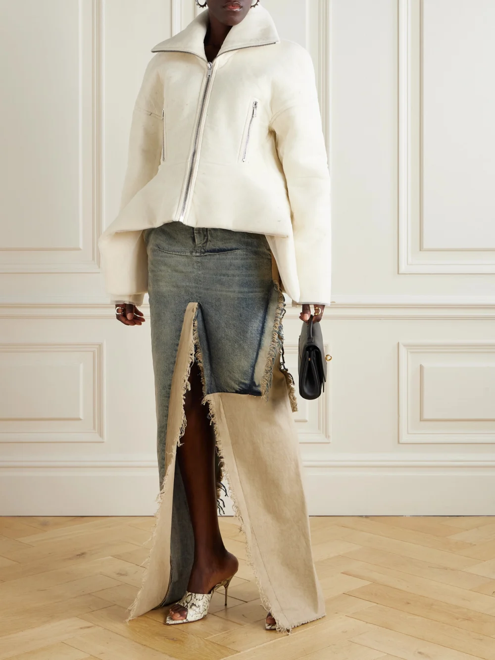 Rick Owens Wool Jacket, worn by a model