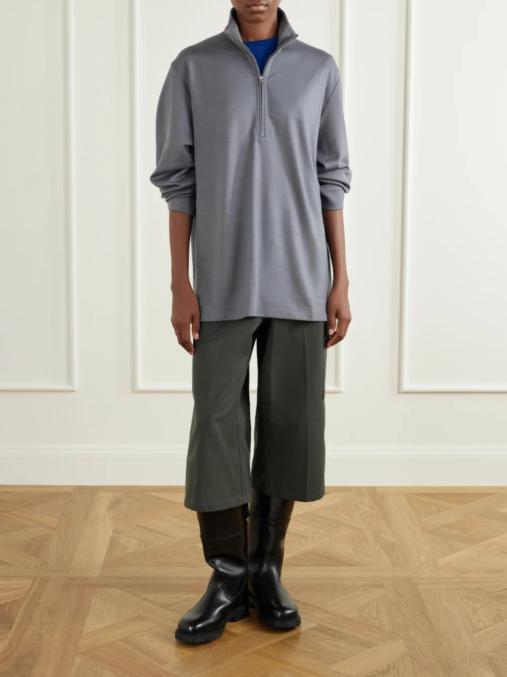 Rier Cotton-jersey T-shirt, worn by a model