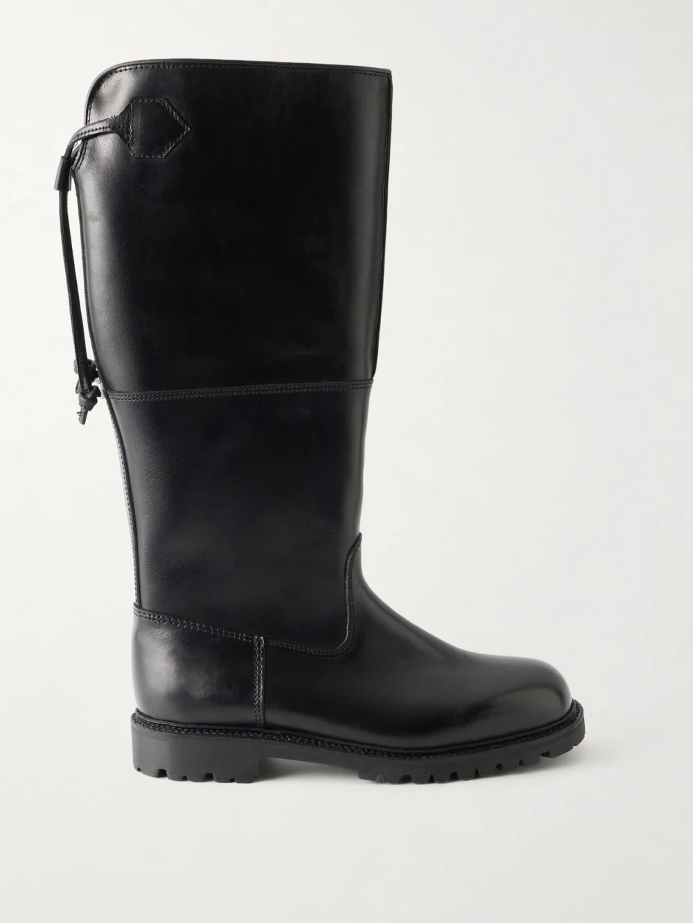 Rier Forest Leather Knee Boots in black