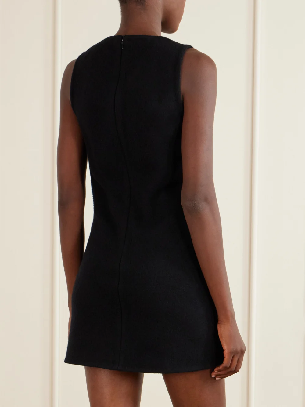Back view of the Rier Wool-fleece Mini Dress
