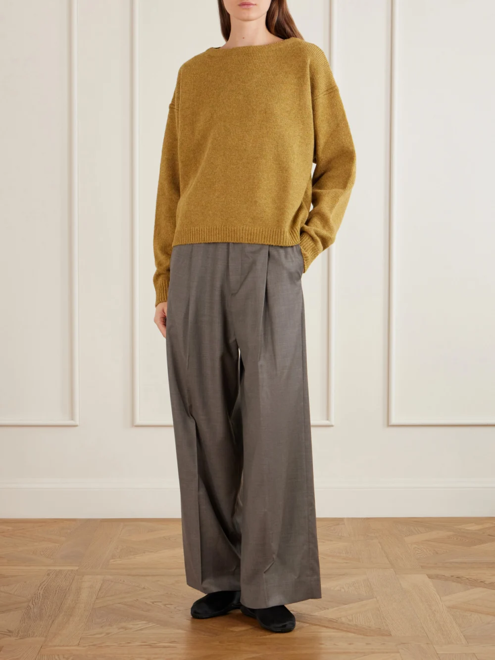 Rier Wool Sweater, worn by a model