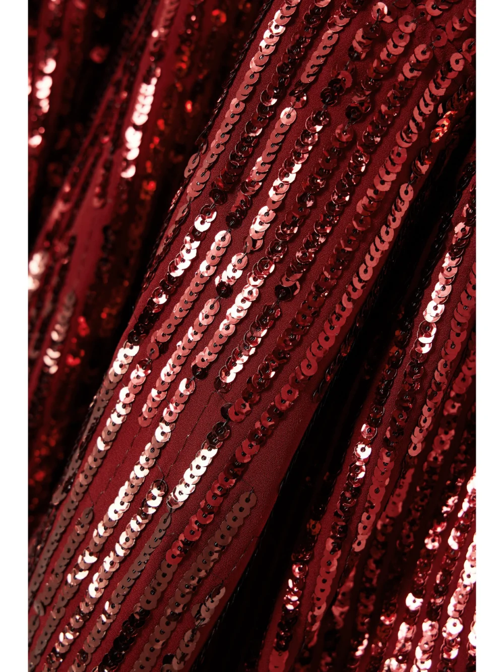 Close-up detail of the Rixo Samantha Sequined Crepe Mini Dress