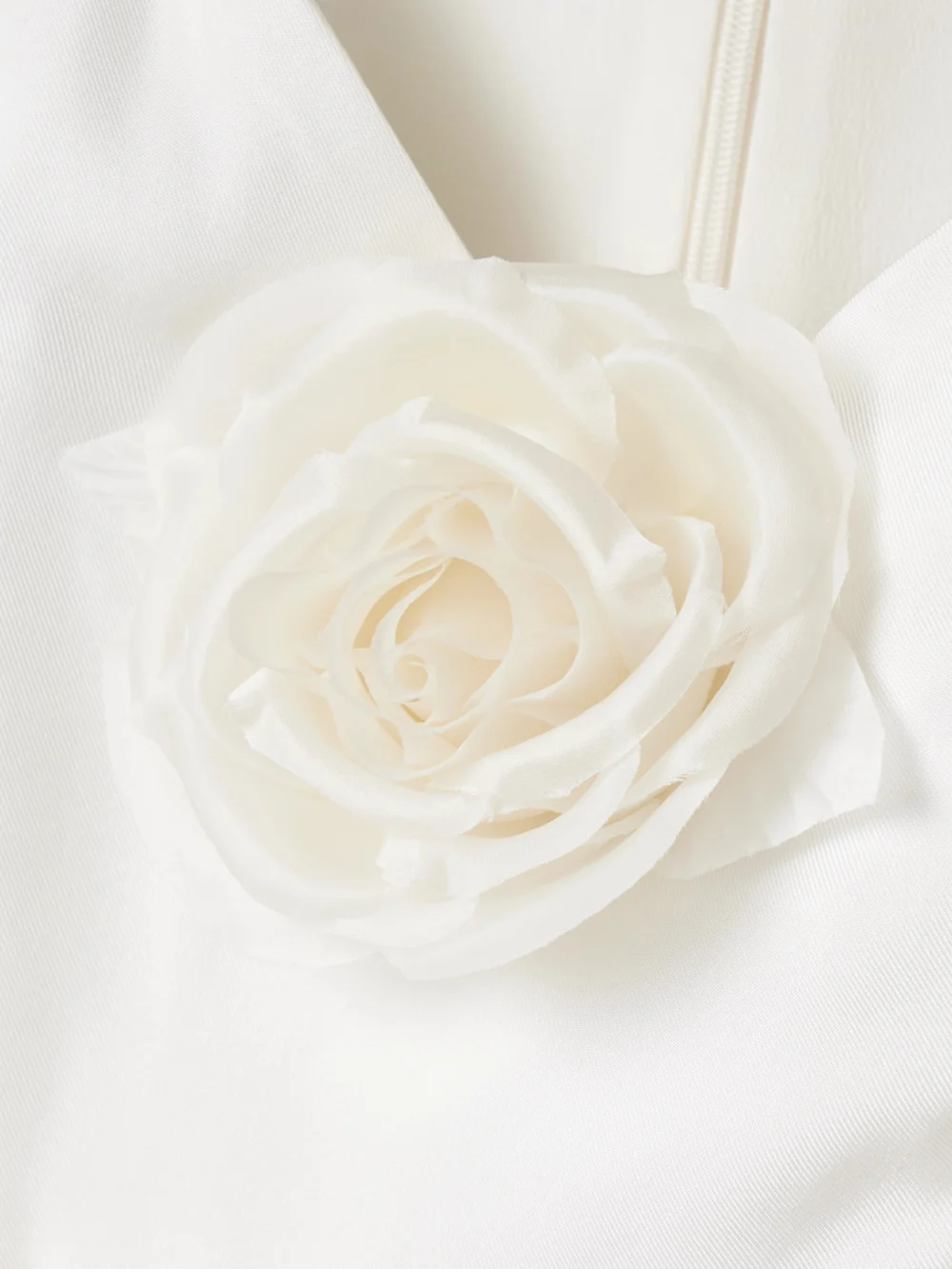 Close-up detail of the Rodarte Appliquéd Belted Silk-twill Midi Dress