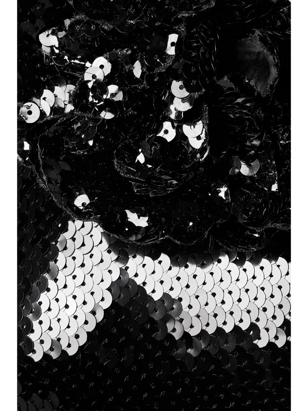 Close-up detail of the Rodarte Embellished Sequined Tulle Halterneck Gown