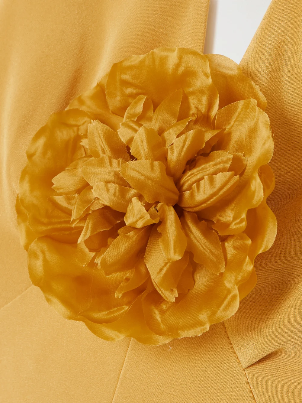 Close-up detail of the Rodarte Embellished Silk-crepe Halterneck Gown