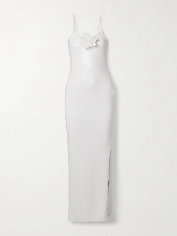 Rodarte Embellished Silk-trimmed Sequined Tulle Gown