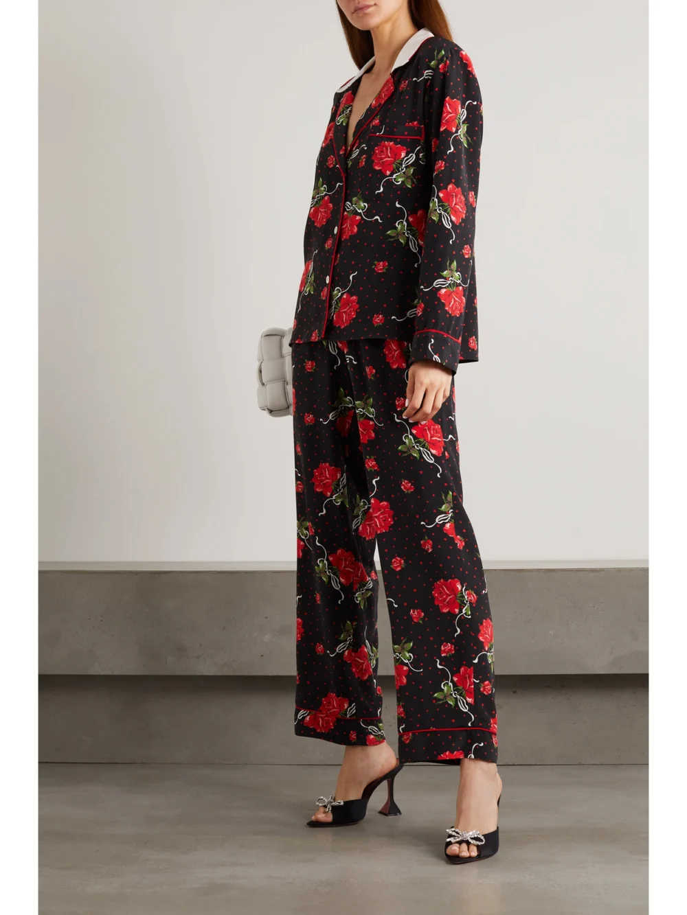Rodarte Floral-print Silk Crepe De Chine Blouse, worn by a model