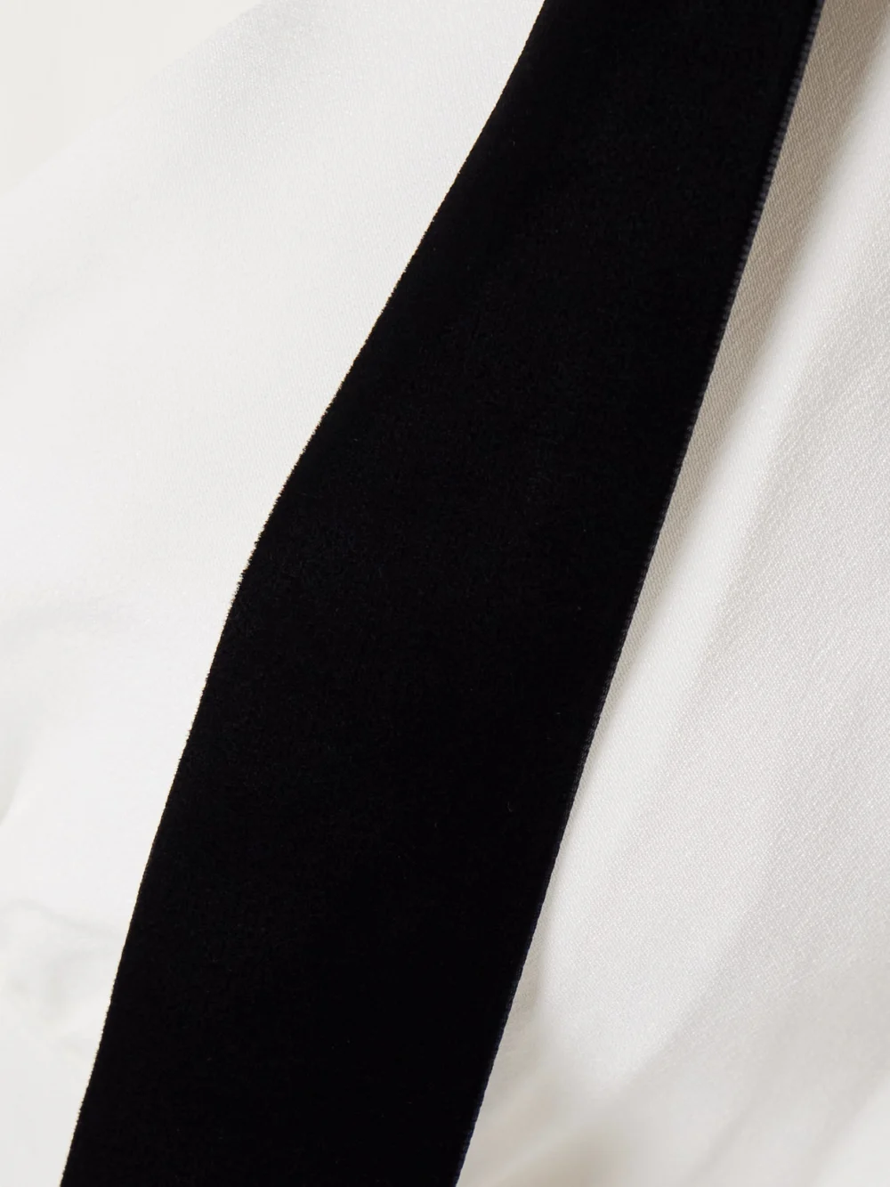 Close-up detail of the Rodarte Velvet Bow-embellished Silk-crepe Gown
