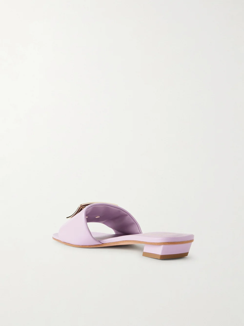 Back view of the Roger Vivier 20 Buckled Padded-leather Mules