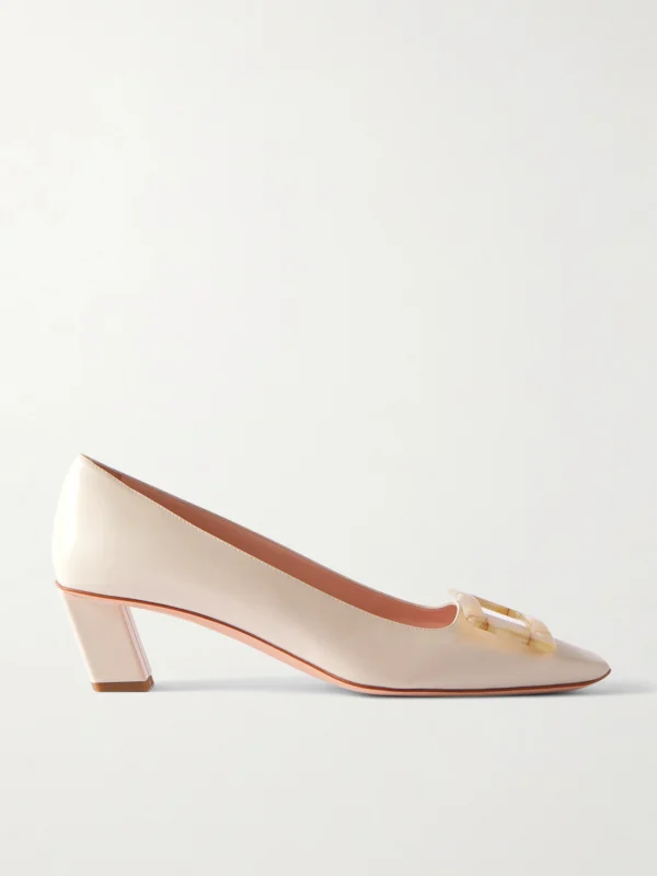 Roger Vivier Belle Vivier 45 Buckled Leather Pumps