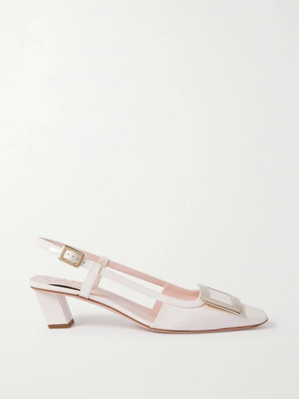 Roger Vivier Belle Vivier 45 Patent-leather Slingback Pumps