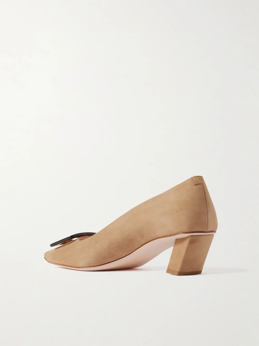 Back view of the Roger Vivier Belle Vivier 45 Suede Pumps