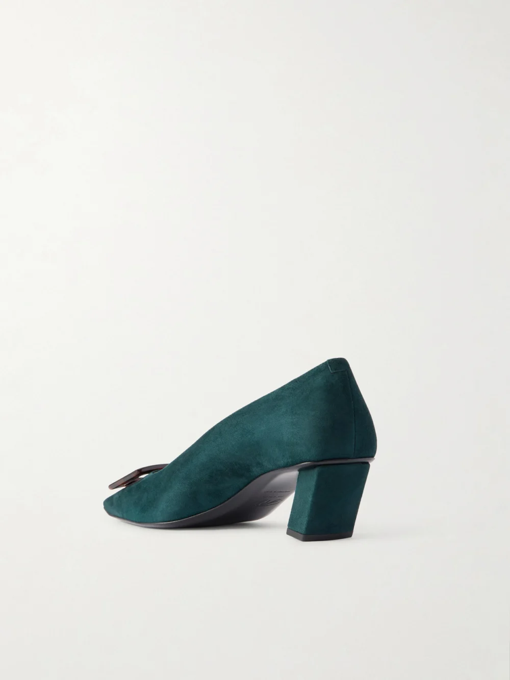 Back view of the Roger Vivier Belle Vivier 45 Suede Pumps