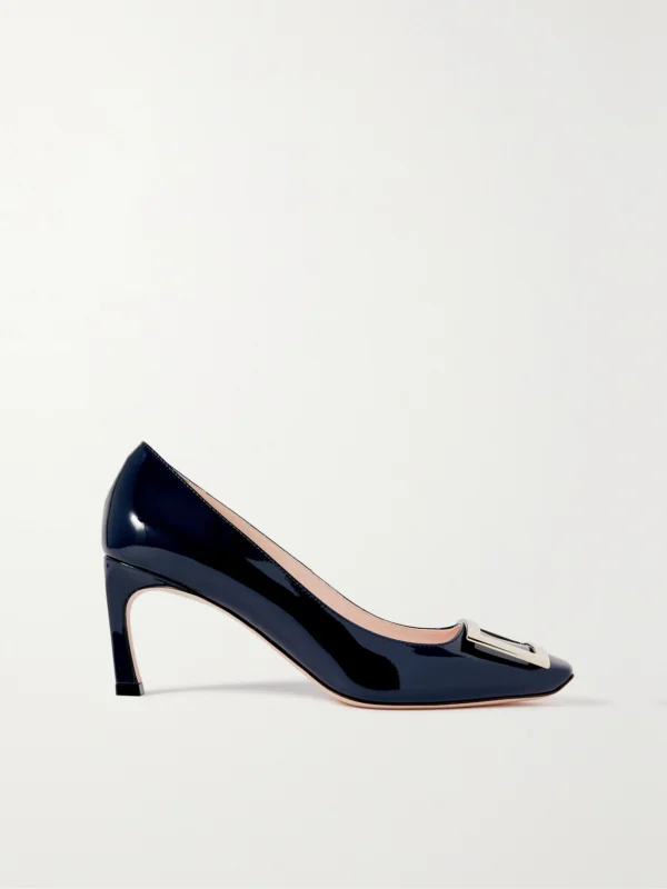 Roger Vivier Belle Vivier Trompette 70 Buckled Patent-leather Pumps