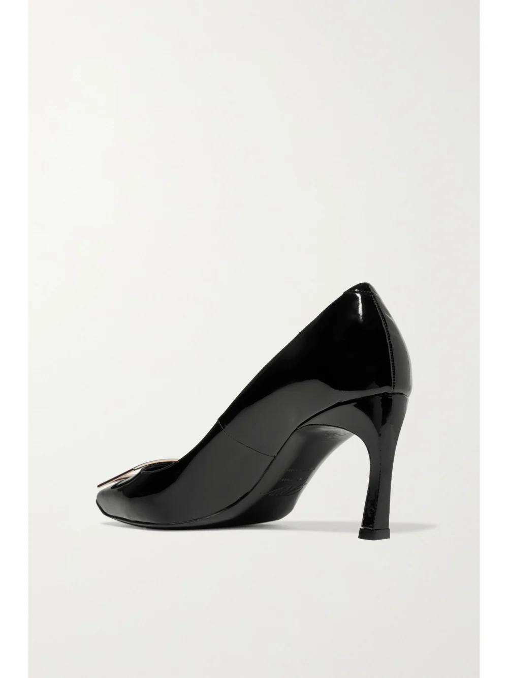 Back view of the Roger Vivier Belle Vivier Trompette 70 Patent-leather Pumps