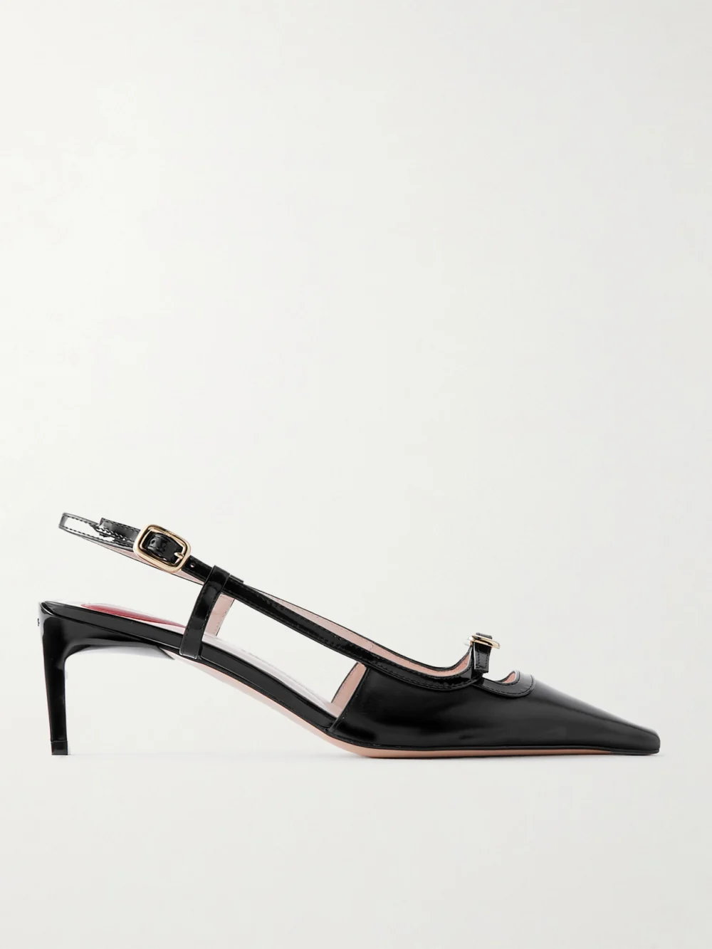 Roger Vivier Nagoya 55 Embellished Leather Slingback Pumps in black
