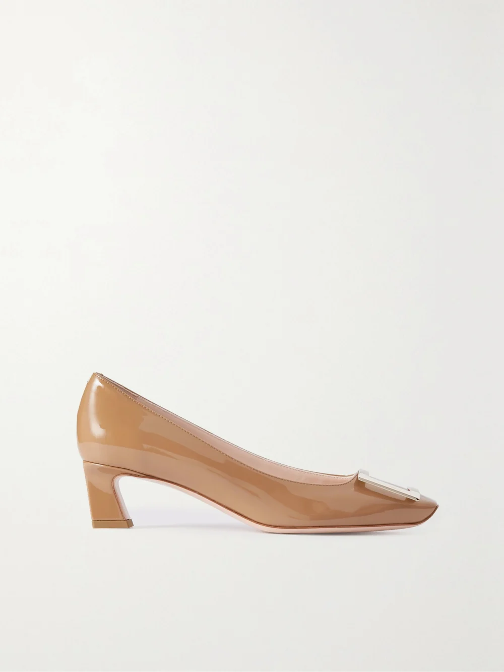 Roger Vivier Trompette 45 Patent-leather Pumps in sand