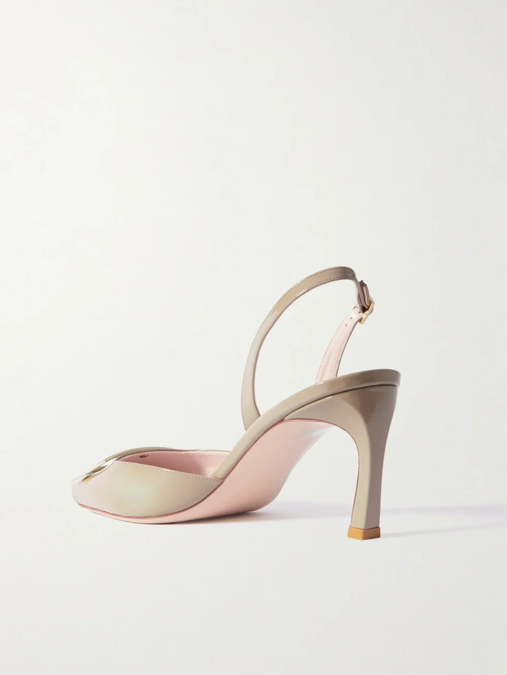 Back view of the Roger Vivier Trompette 70 Patent-leather Slingback Pumps