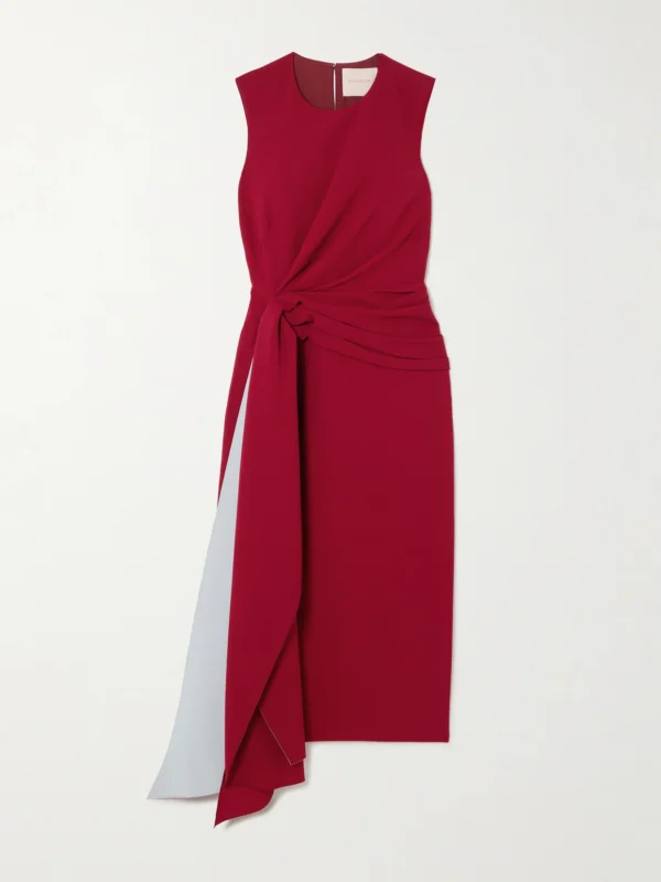 Roksanda Elham Draped Crepe Midi Dress