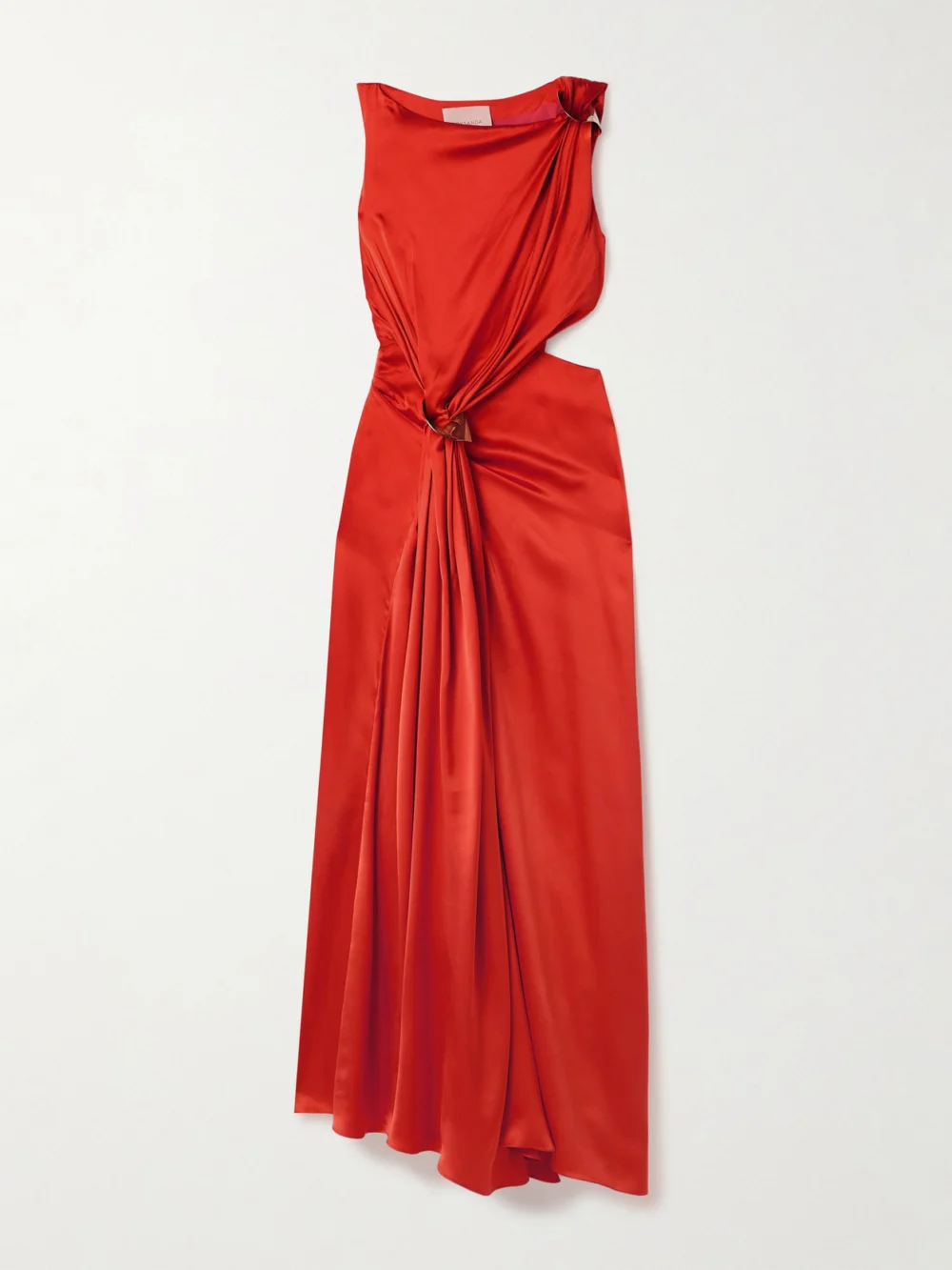 Roksanda Fauna Cutout Embellished Gathered Silk-satin Maxi Dress in uk 8