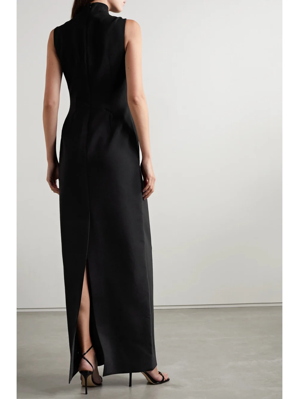 Back view of the Roksanda Kamaria Tie-neck Cutout Crepe Gown