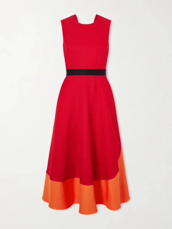 Roksanda Mire Belted Woven Midi Dress