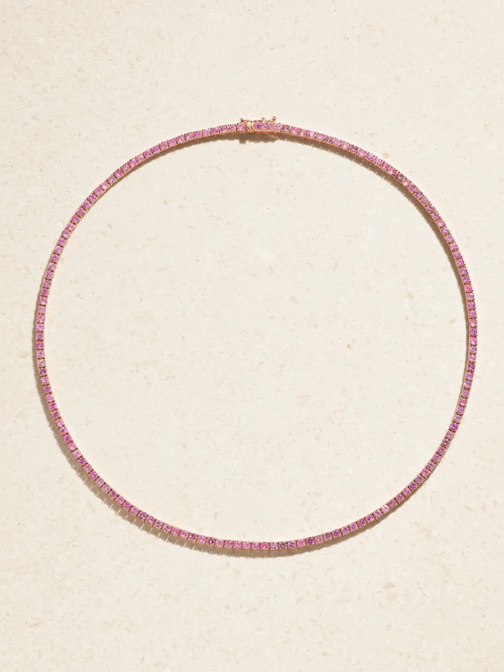 Roxanne First 14-karat Gold Sapphire Tennis Necklace