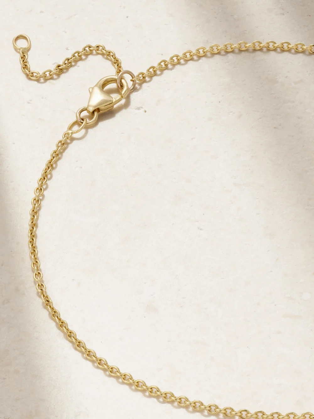 Back view of the Roxanne First All the Luck Charm 14-karat Gold Sapphire Necklace