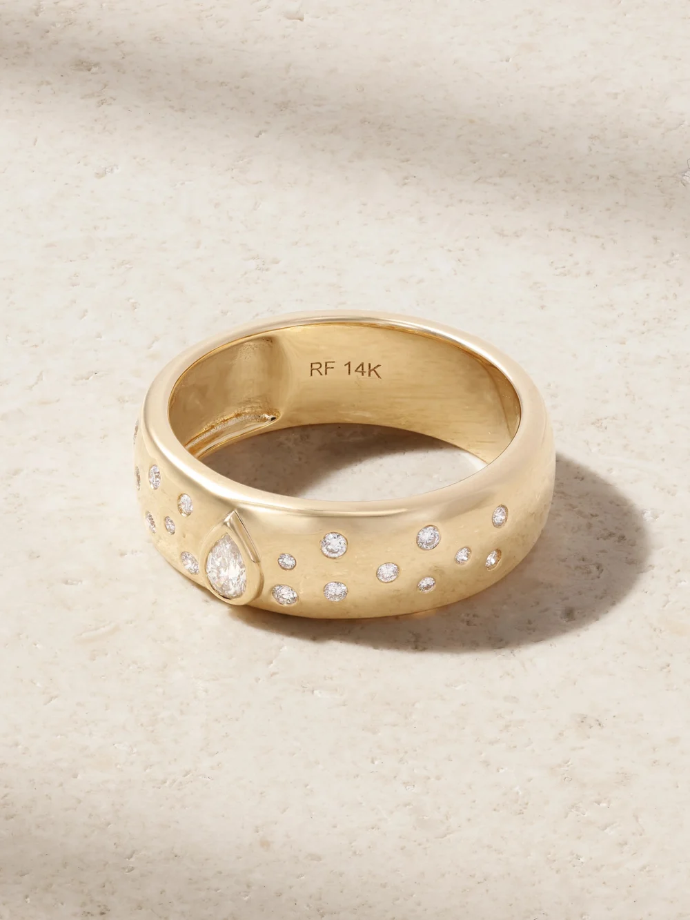 Roxanne First Cigar Constellation 14-karat Gold and Diamond Ring in l