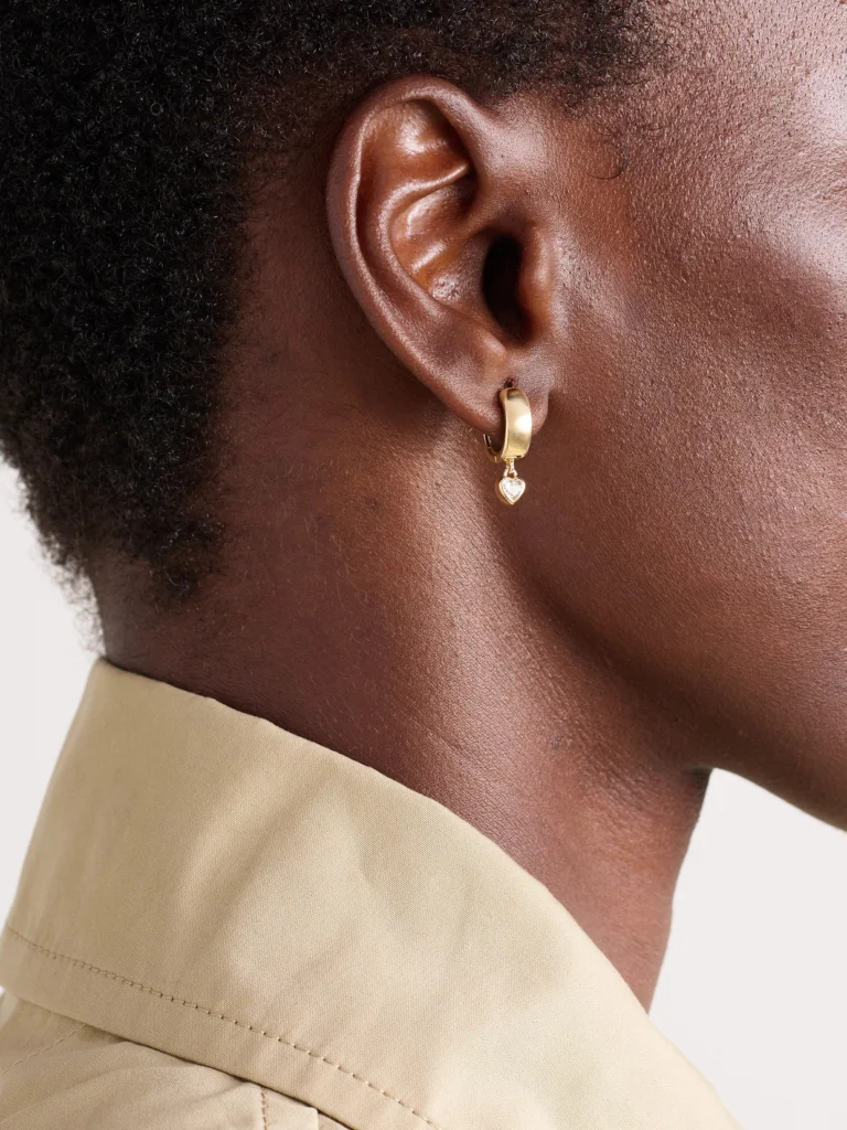Roxanne First Everyday Drop 14-karat Gold Diamond Hoop Earrings