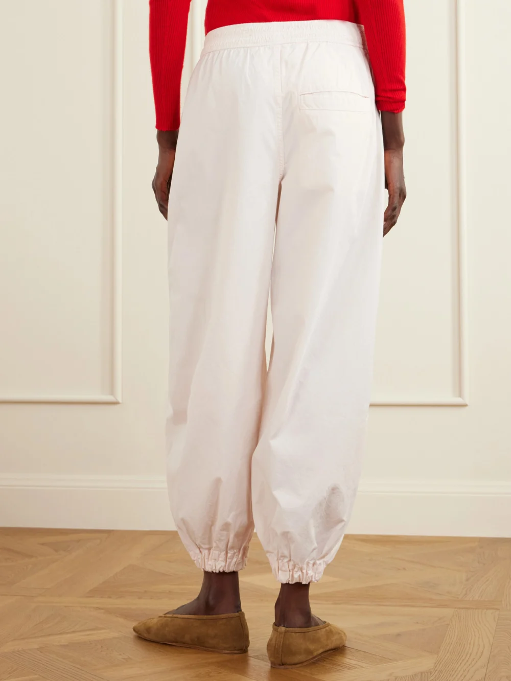 Back view of the Rùadh Forbes Organic Cotton-poplin Balloon Pants