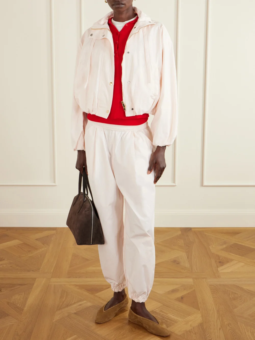 Rùadh Forbes Organic Cotton-poplin Balloon Pants, worn by a model
