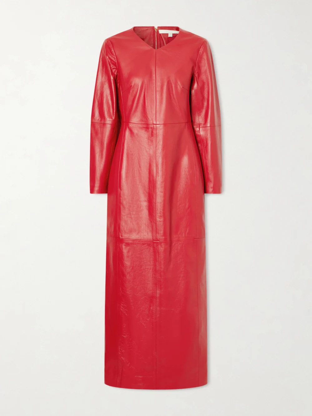 Rùadh The Adris Leather Maxi Dress in red