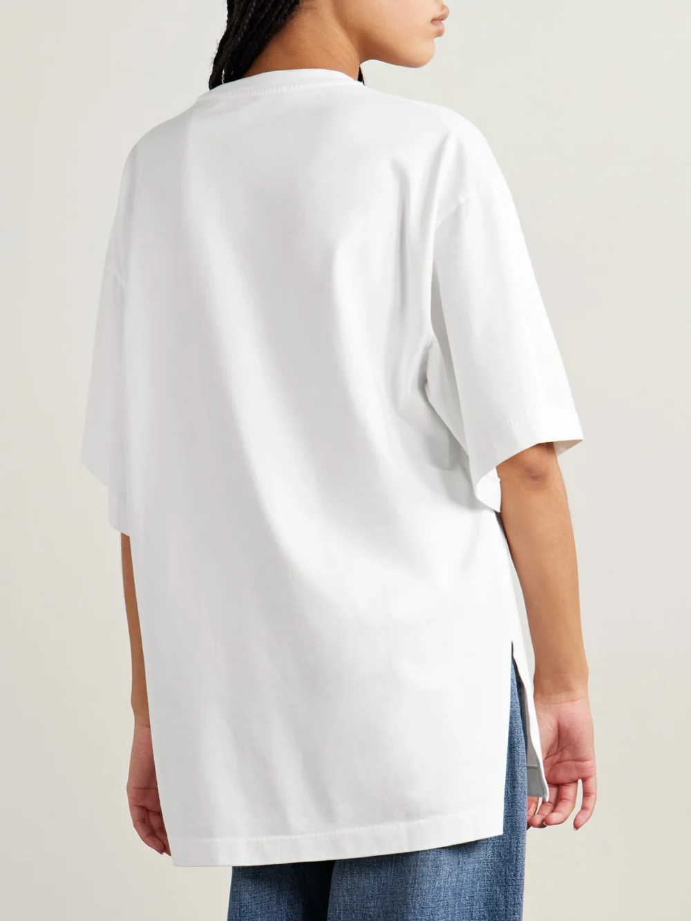 Back view of the Rùadh The Holt Oversized Organic Cotton-jersey T-shirt