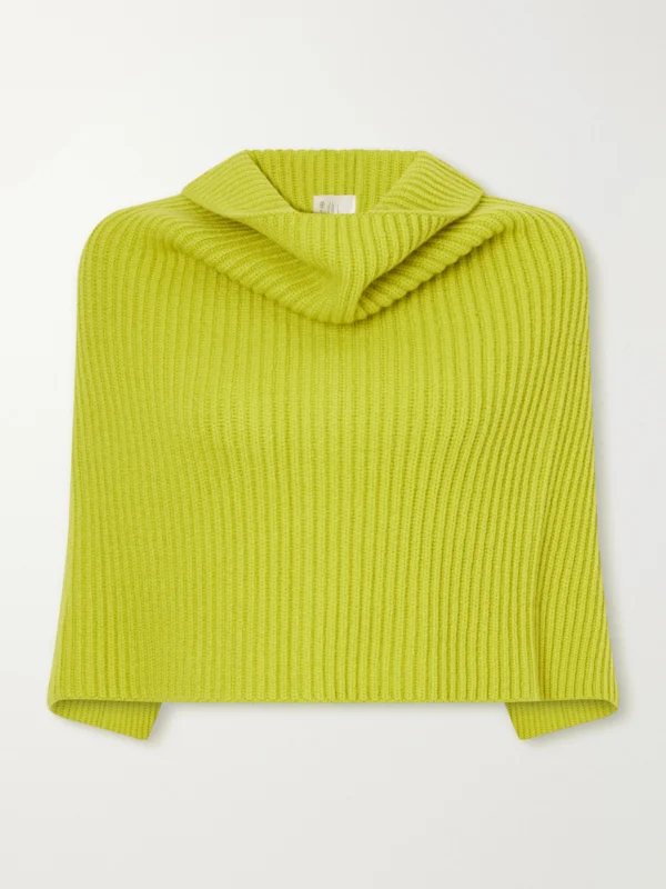 Rùadh The Lossie Ribbed Cashmere Cape Scarf