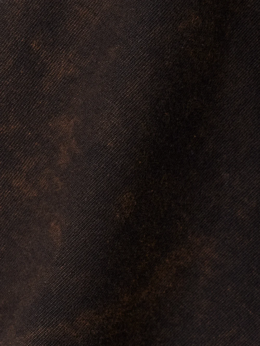 Close-up detail of the Rùadh The Orbital Organic Cotton-jersey Turtleneck T-shirt